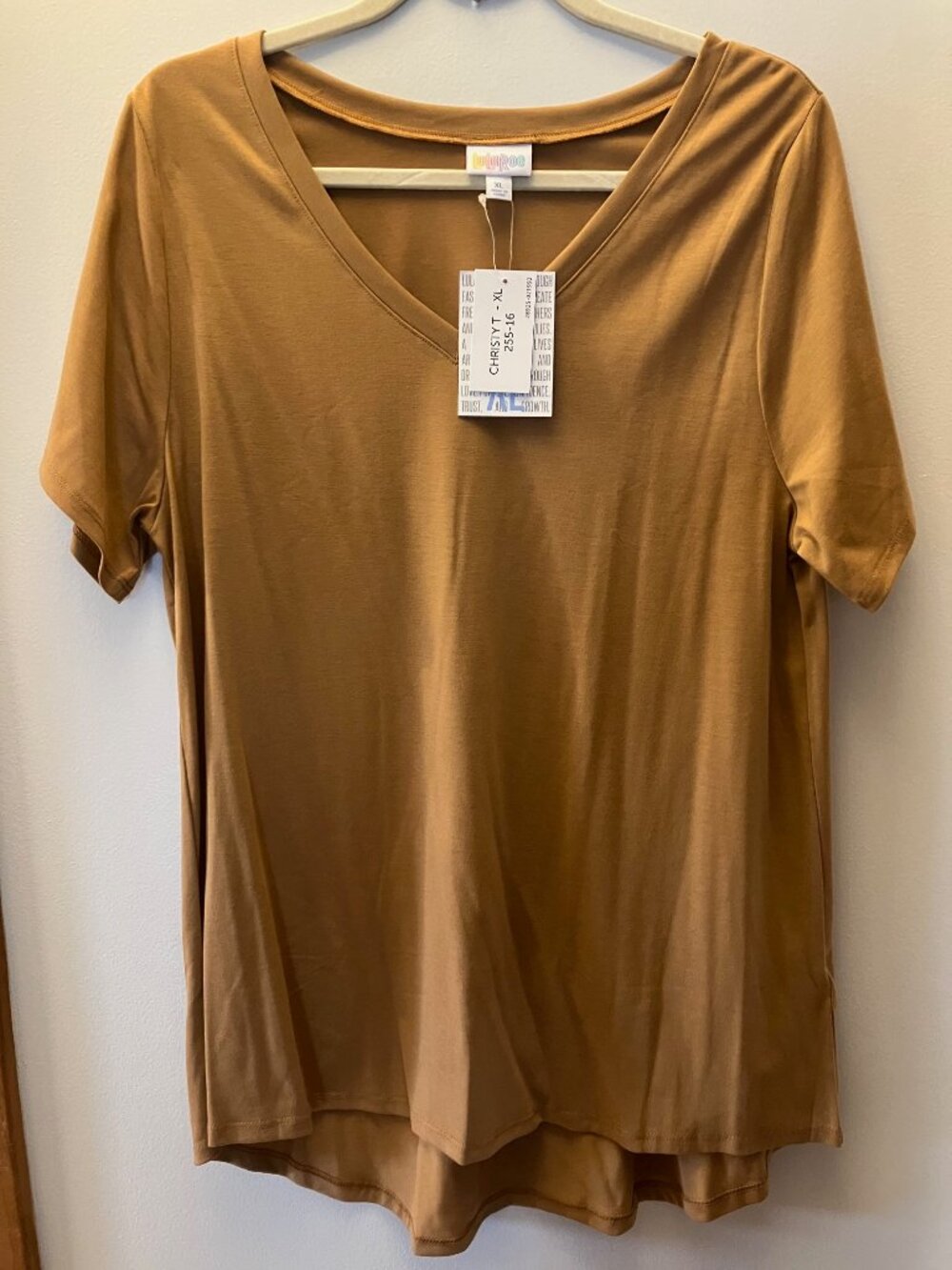 NWT LulaRoe Christy Top Dark Taupe Size XL, Hi-Lo